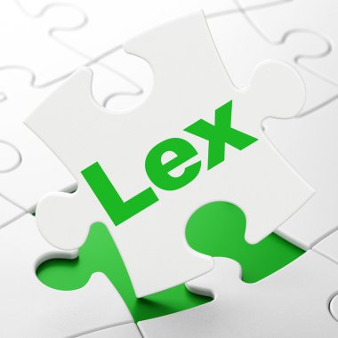 Law concept: Lex on puzzle background