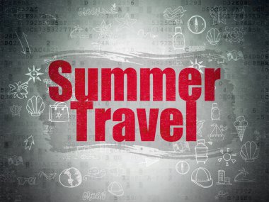 Vacation concept: Summer Travel on Digital Paper background
