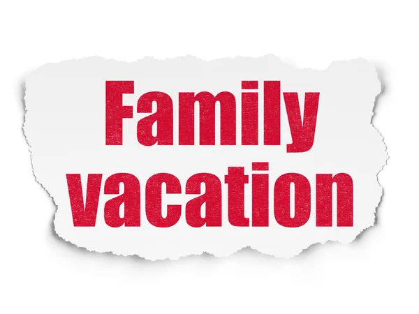 Tourism concept: Family Vacation on Torn Paper background — Stock Photo, Image