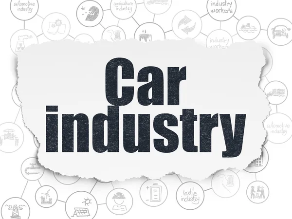 Industry concept: Car Industry on Torn Paper background — Stock fotografie