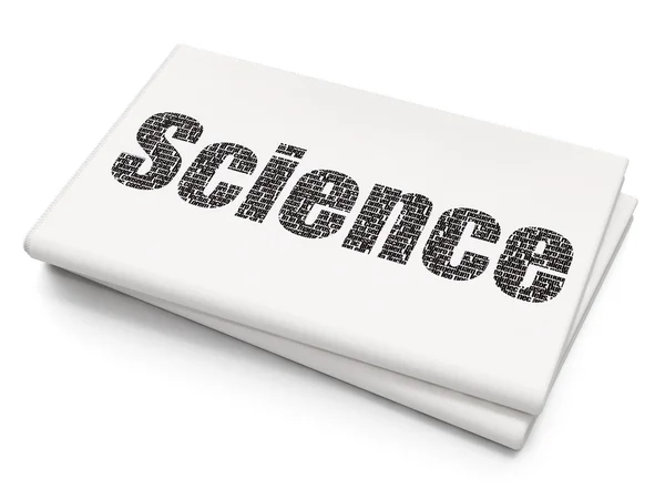 Concepto de ciencia: Ciencia en el fondo del periódico en blanco — Foto de Stock