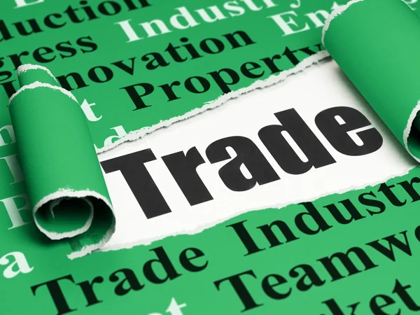 Businesskonzept: Schwarzhandel unter zerrissenem Papier — Stockfoto