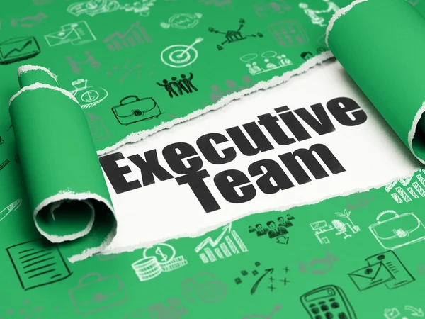 Business concept: black text Executive Team under the piece of  torn paper — Stockfoto
