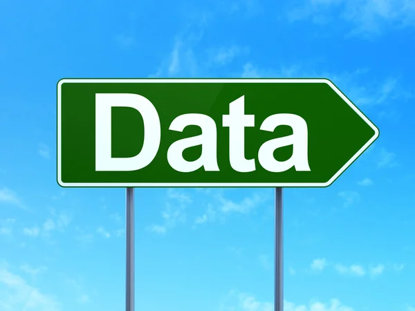 Data koncept: data på väg underteckna bakgrund — Stockfoto