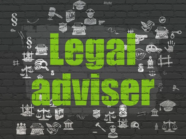Law concept: Legal Adviser on wall background — Stock Photo, Image