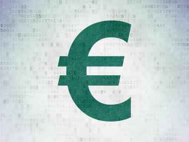 Currency concept: Euro on Digital Paper background