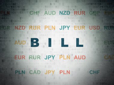 Money concept: Bill on Digital Paper background