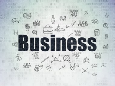 Ekonomi kavramı: dijital kağıt arka plan üzerinde iş