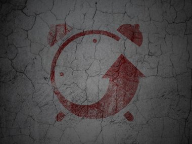 zaman kavramı: grunge duvar arka planda çalar saat