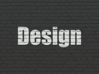 Pazarlama kavramı: tasarım duvar arka plan üzerinde