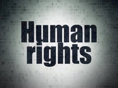 Politics concept: Human Rights on Digital Paper background