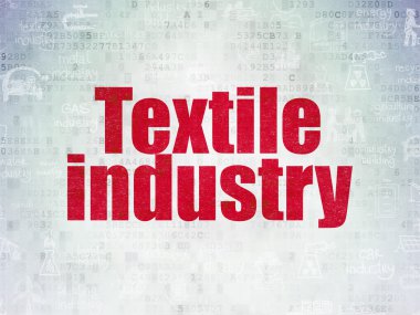 Manufacuring concept: Textile Industry on Digital Paper background