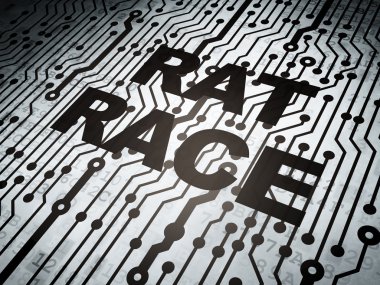 Politics concept: circuit board with Rat Race