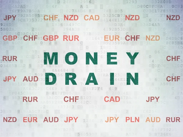 Money concept: Money Drain on Digital Paper background — Φωτογραφία Αρχείου