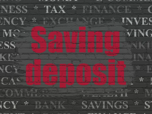 Banking concept: Saving Deposit on wall background — Stock Photo, Image