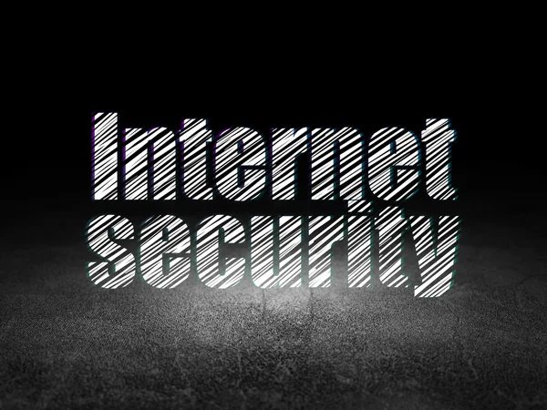Concept de confidentialité : Internet Security in grunge dark room — Photo
