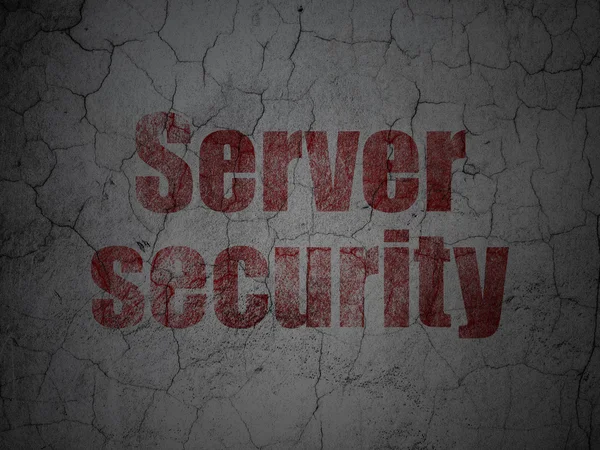 Privacy concept: serverbeveiliging op grunge muur achtergrond — Stockfoto