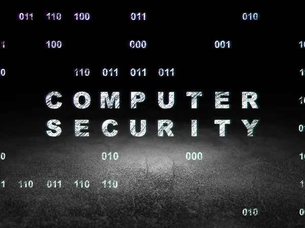 Privacy concept: Computer Security in grunge dark room — Stock Photo, Image