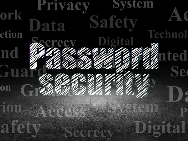 Privacy concept: Password Security in grunge dark room — Stok fotoğraf