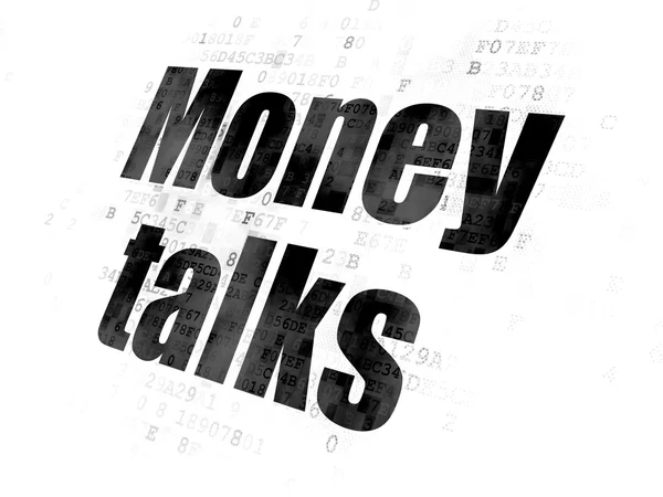 Finance concept: Money Talks on Digital background — Stock Photo, Image