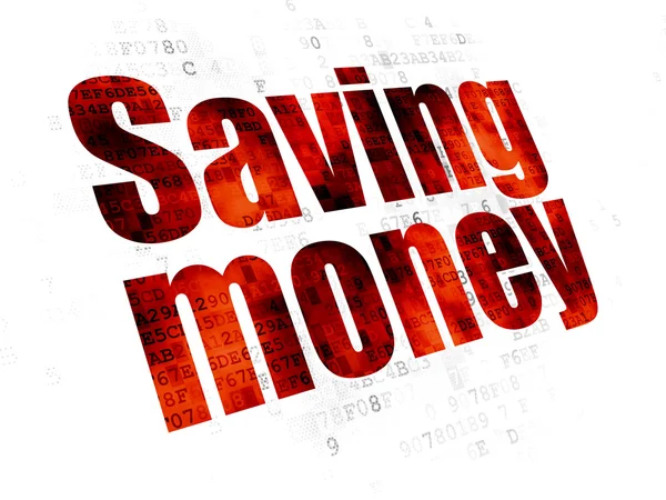 Affärsidé: Spara pengar på Digital bakgrund — Stockfoto