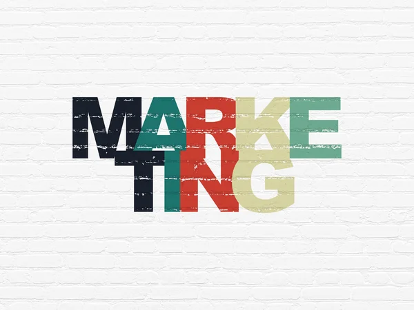 Concetto di marketing: Marketing su sfondo wall — Foto Stock