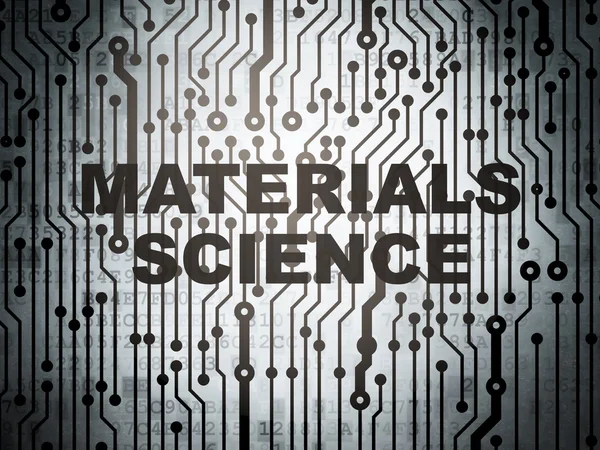 Science concept: circuit board with Materials Science — 스톡 사진