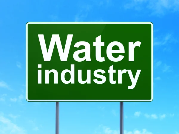 Industry concept: Water Industry on road sign background — Stockfoto