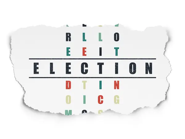 정치 개념: 크로스 워드 퍼즐에 선거 — 스톡 사진
