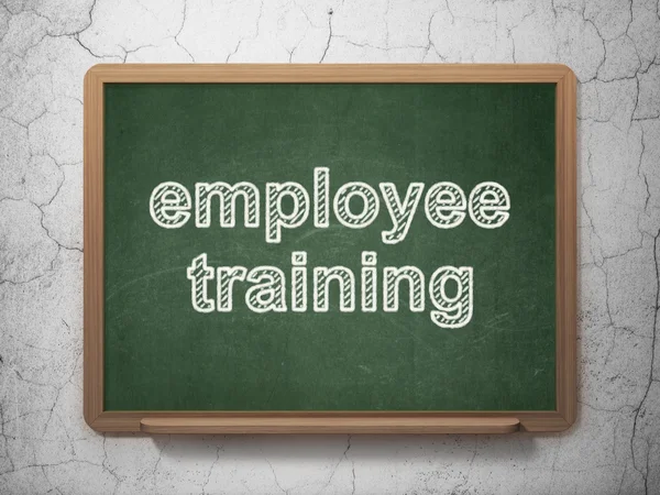 Learning concept: Employee Training on chalkboard background — Stock fotografie