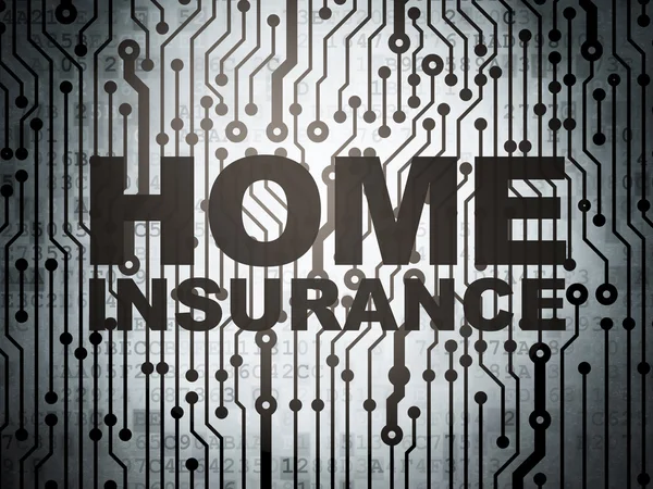 Insurance concept: circuit board with Home Insurance — Zdjęcie stockowe