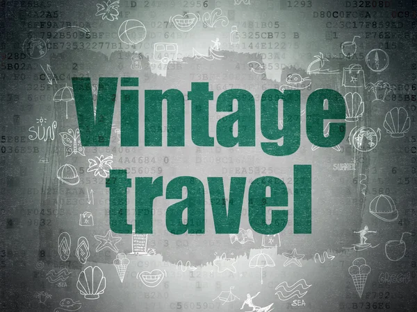 Concept vacances : Voyage Vintage sur fond de papier numérique — Photo