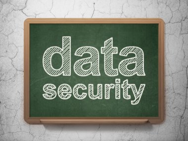 Safety concept: Data Security on chalkboard background
