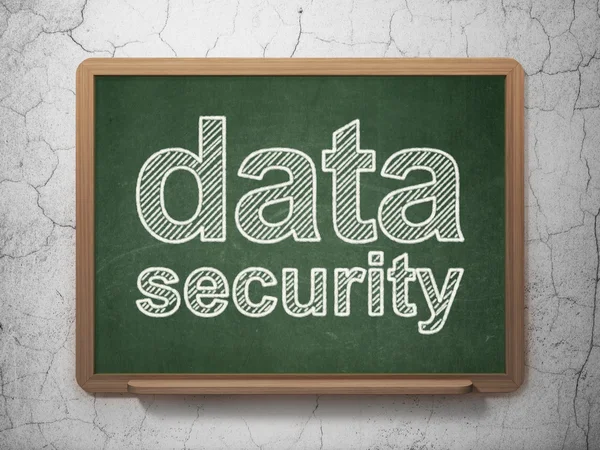 Konsep keamanan: Keamanan Data pada latar belakang papan tulis — Stok Foto