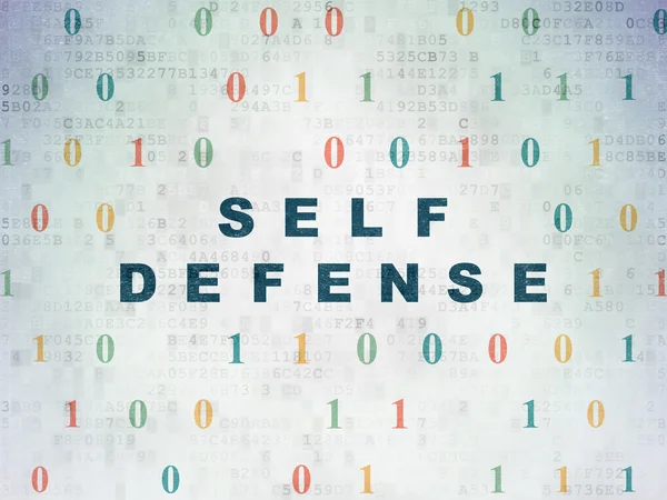 Safety concept: Self Defense on Digital Paper background — ストック写真