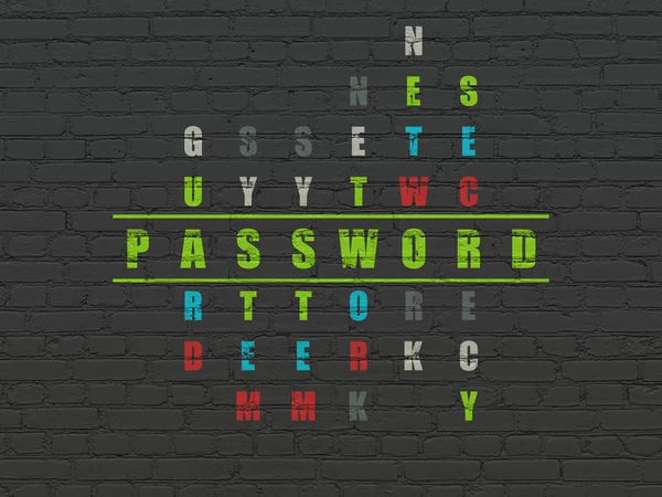 Privacy concept: Password in Crossword Puzzle — Stockfoto