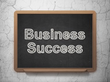 İş kavramı: Kara tahta arka plan iş başarı