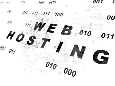 Web tasarım konsepti: dijital arka plan Web Hosting
