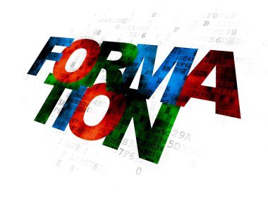 Studying concept: Formation on Digital background