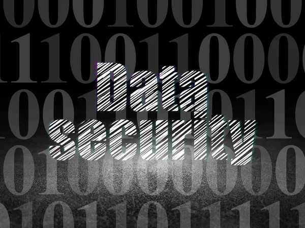 Safety concept: Data Security in grunge dark room — Stock Photo, Image