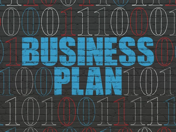 Finance concept: Business Plan on wall background — Stock Photo, Image