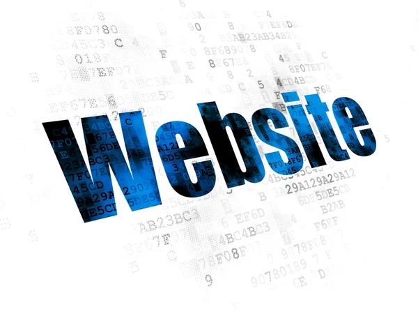 Concetto di Web design: sito web su sfondo digitale — Foto Stock