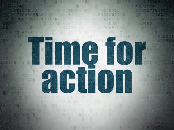 Time concept: Time for Action on Digital Paper background — Stock Photo, Image