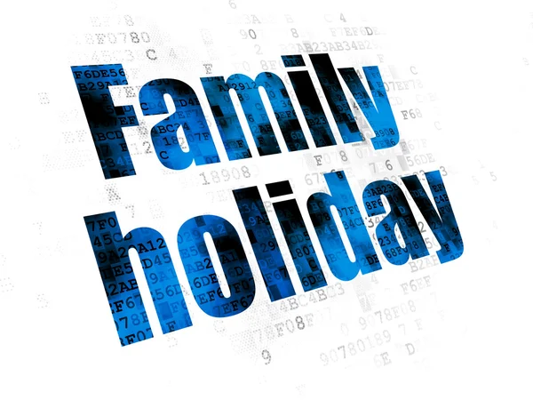 Concept vacances : Vacances en famille sur fond numérique — Photo