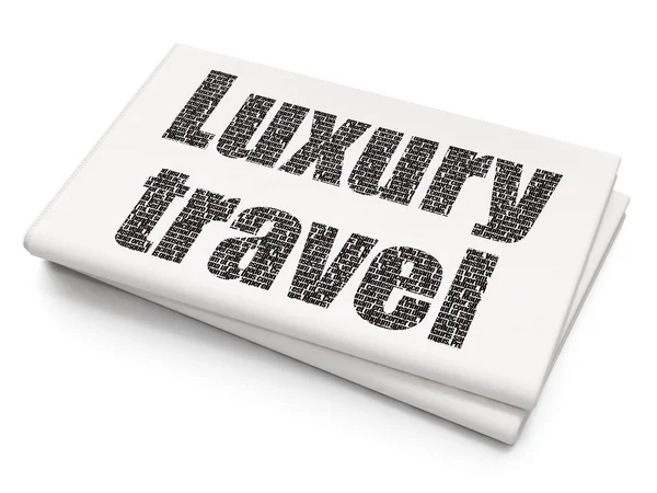 Tourism concept: Luxury Travel on Blank Newspaper background — Stock Photo, Image