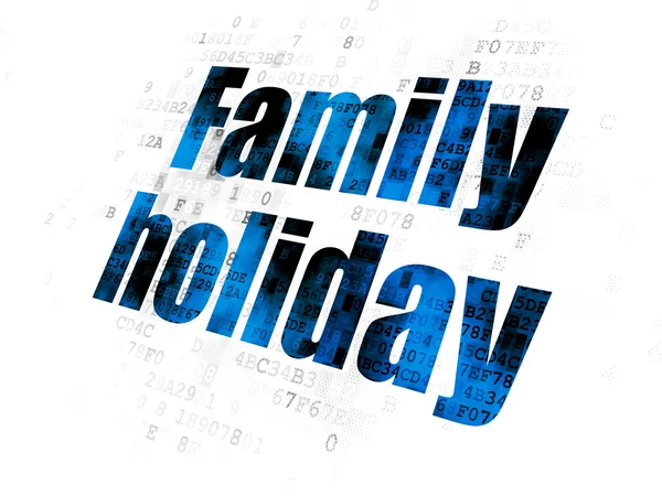 Travel concept: Family Holiday on Digital background — Stock Photo, Image