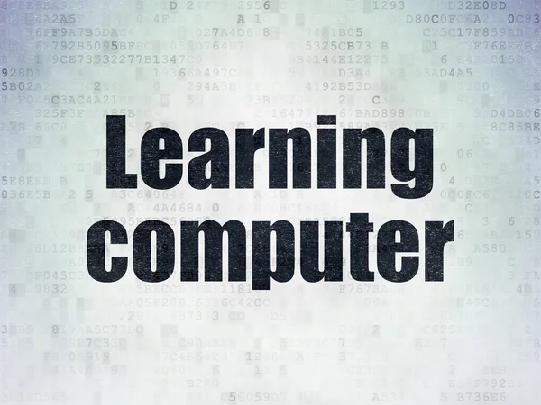 Education concept: Learning Computer on Digital Paper background — Stock Fotó