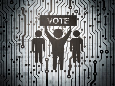 Political concept: circuit board with Election Campaign