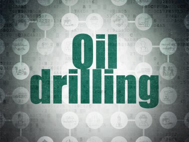 Manufacuring concept: Oil Drilling on Digital Paper background
