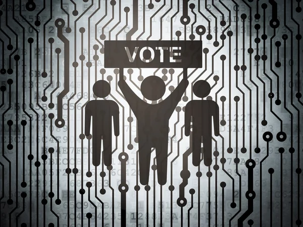 Political concept: circuit board with Election Campaign — 图库照片